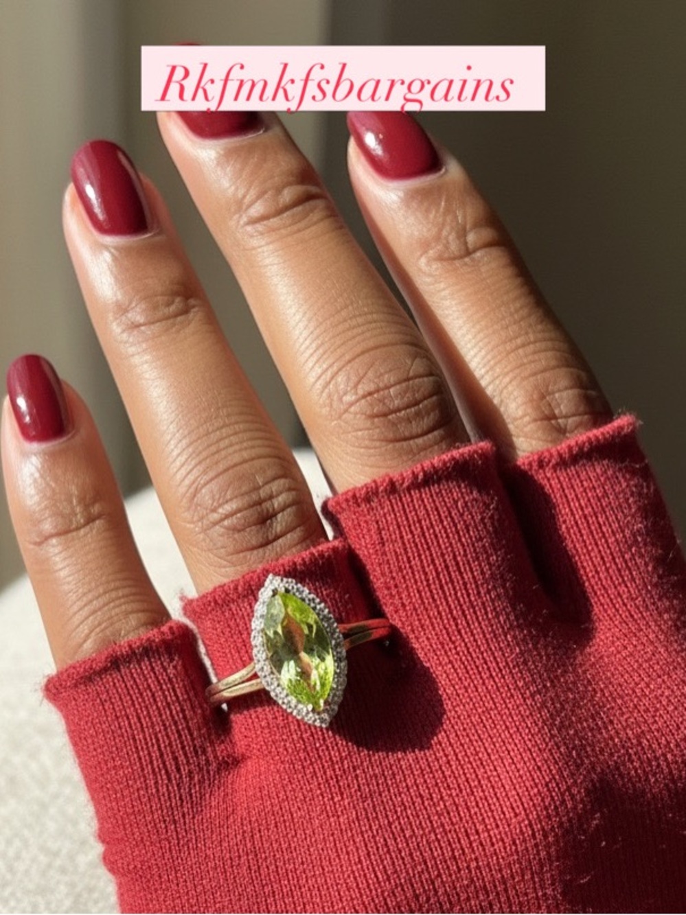 Peridot And White Topaz Ring! 7